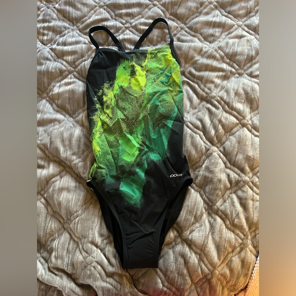 Dolfin 1 piece racing suit. Never worn with tags.